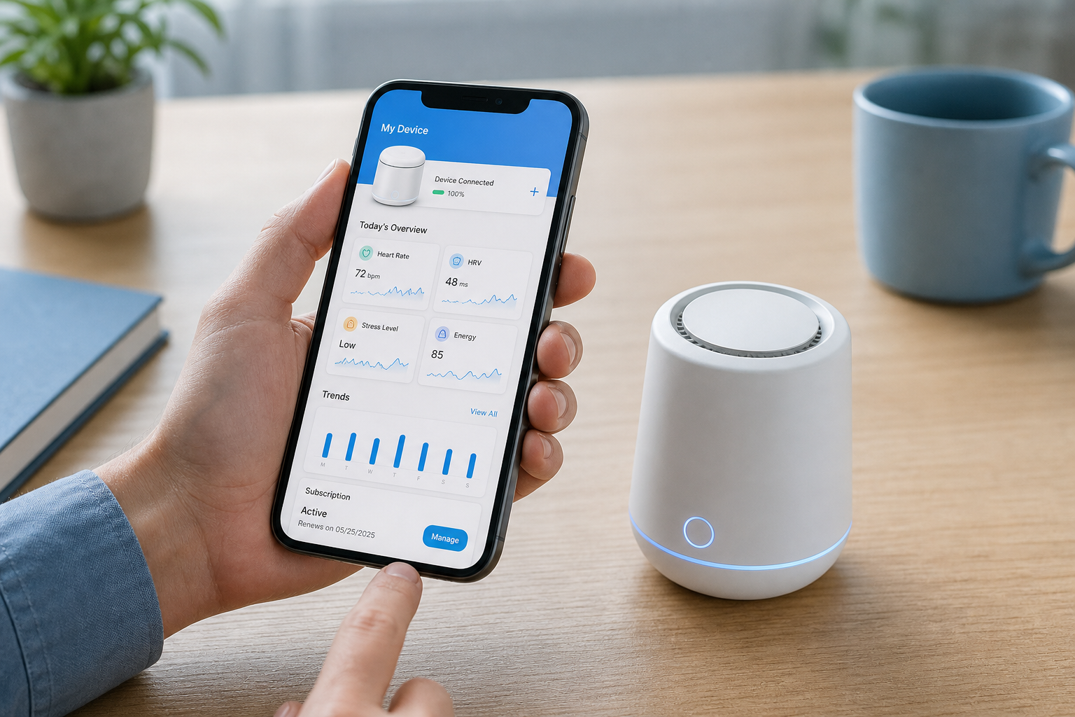 Connected health app and service platform visual